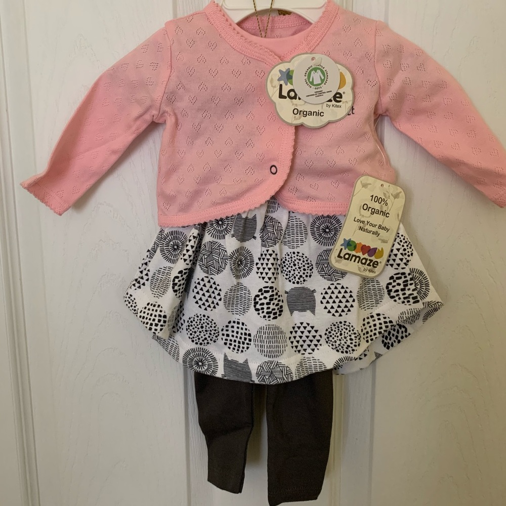 NWT Newborn Dress, Leggings, and Sweater Outfit